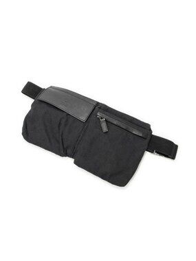 Gucci Waist Pouch Black GG Canvas